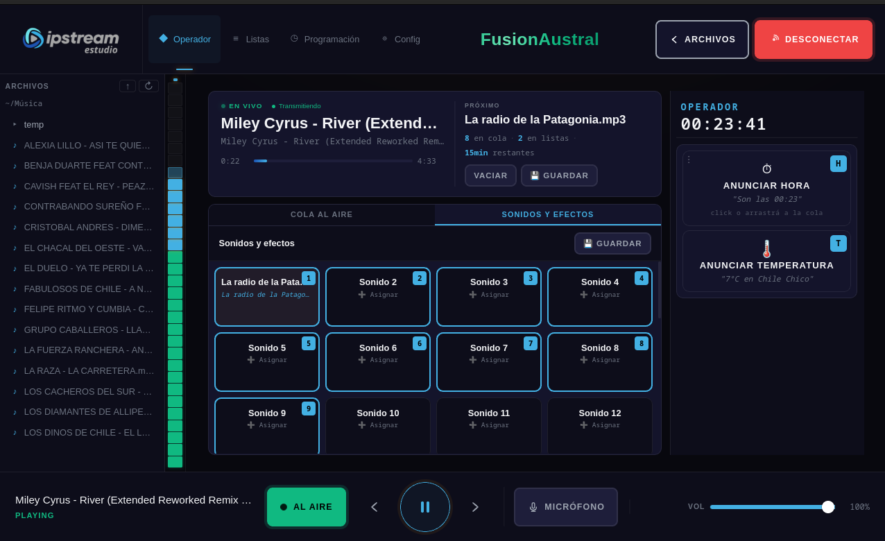 IPStreamStudio - Software de transmisión de audio